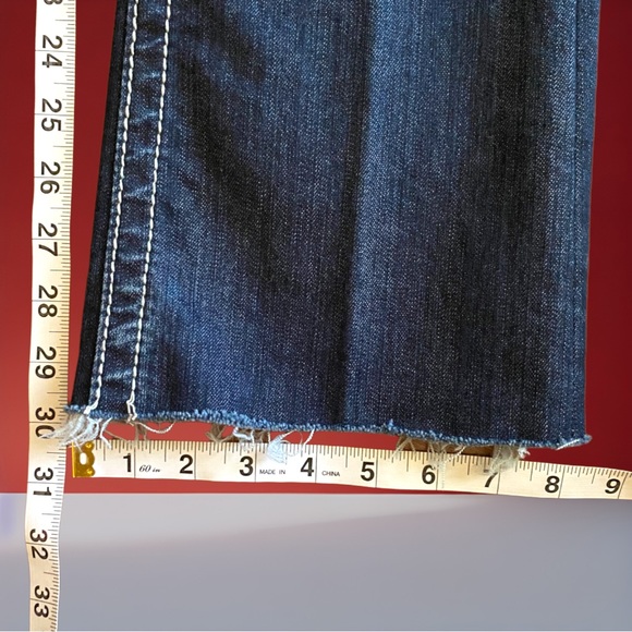 Miss Me Low Rise Bootcut jeans Sz. 27 NWOT Dark wash Embellished Cross pockets - Picture 9 of 11